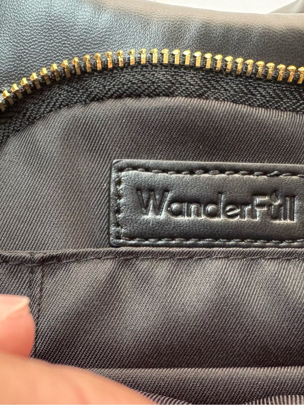 Wander Black Quilted PU Belt Bag with Gold Hardware - Picture 12 of 14